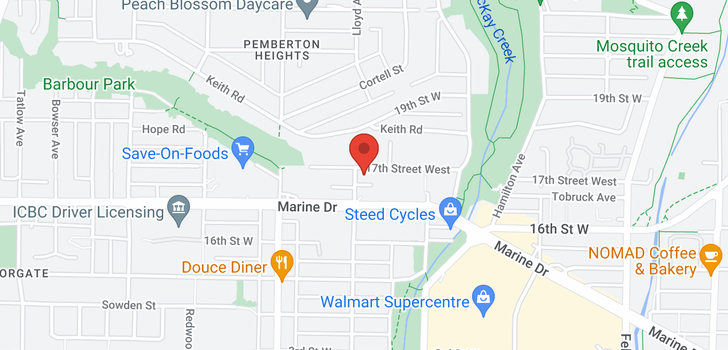 map of 304 1085 W 17TH STREET